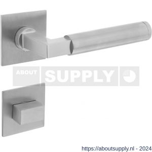 Intersteel Essentials 1849 deurkruk Baustil vastdraaibaar geveerd op vierkante magneet rozet met WC 7 mm RVS - Y26008537 - afbeelding 1