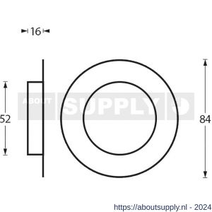 Intersteel Essentials 4476 schuifdeurkom diameter 52/85 mm RVS - Y26007660 - afbeelding 2