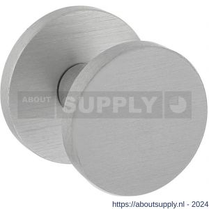 Intersteel Living 3929 voordeurknop plat diameter 55 mm op ronde achterplaat diameter 60 mm met éénzijdige montage aluminium F1 - Y26008852 - afbeelding 1
