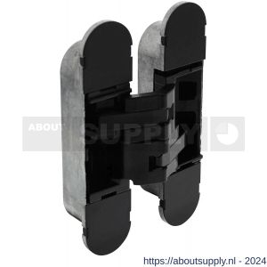 Intersteel Exclusives 4626 scharnier zamak 130x30 mm 3D verstelbaar binnenwerk zwart-zwarte afdekkappen - Y26008876 - afbeelding 1