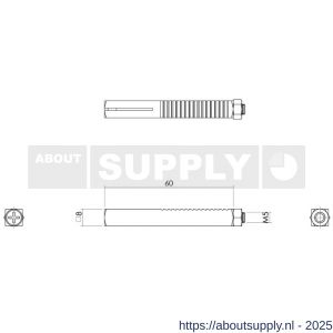Intersteel Essentials 9755 accessoireset M 1 wisselstift keilbout bevestiging 8x60 mm - Y26010072 - afbeelding 2