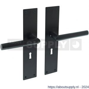 Intersteel Living 0583 deurkruk Jura met langschild 250x55x2 mm SL 56 mm RVS-zwart - Y26007107 - afbeelding 1