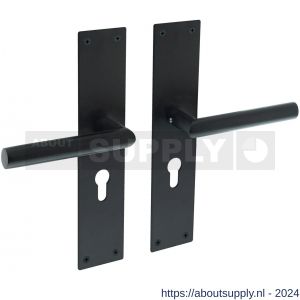 Intersteel Living 0583 deurkruk Jura met langschild 250x55x2 mm PC 55 mm RVS-zwart - Y26007108 - afbeelding 1