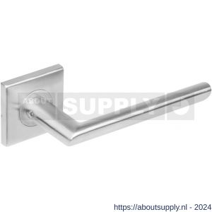 Intersteel Essentials 1243 deurkruk Ovaal Hoek 90 graden op dubbelgeveerde rozet 53x53x8 mm met 7 mm nokken RVS - Y26009014 - afbeelding 1
