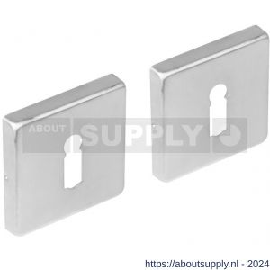 Intersteel Essentials 3510 sleutelplaatje staal met nokken vierkant 53x53x8 mm RVS geborsteld - Y26009037 - afbeelding 1