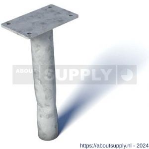 SecuPost grondanker voor klapzuiltje staal 6x40 cm staalgrijs - Y50750205 - afbeelding 1