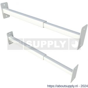 SecuBar Duo bovenlicht-klapraam barrière-stang staal 31-55 cm RAL 9010 wit - Y50750117 - afbeelding 1