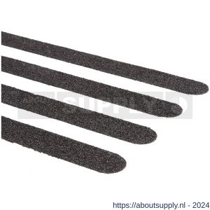 SecuCare antislip sticker langwerpig 19x600 mm binnen en buiten trap 15 treden set 15 stuks zwart - Y50750276 - afbeelding 1