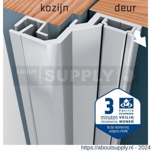 SecuStrip Style achterdeur buitendraaiend terugligging 18-20 mm L 2150 mm blank geanodiseerd - Y50750085 - afbeelding 2