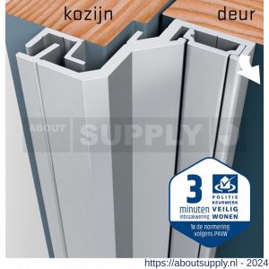 SecuStrip Style achterdeur buitendraaiend terugligging 21-23 mm L 2150 mm blank geanodiseerd - Y50750086 - afbeelding 2