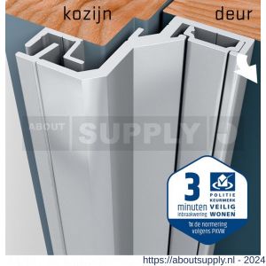 SecuStrip Style achterdeur buitendraaiend terugligging 24-26 mm L 2500 mm blank geanodiseerd - Y50750092 - afbeelding 2