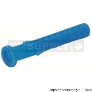 GB 34118 kraagplug voor kopgevelanker diameter 4 mm 40x6 mm blauw nylon - S18000085 - afbeelding 1