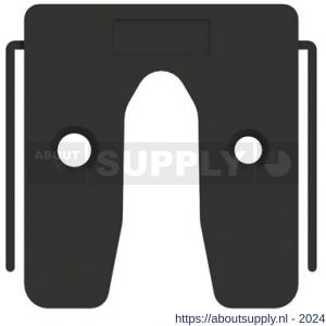 GB 34503 uitvulplaatje zwart met stelpootjes 3 mm 50x50 mm kunststof in bundel - S18000895 - afbeelding 1