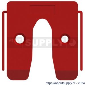 GB 34505 uitvulplaatje rood met stelpootjes 5 mm 50x50 mm kunststof in bundel - S18000897 - afbeelding 1