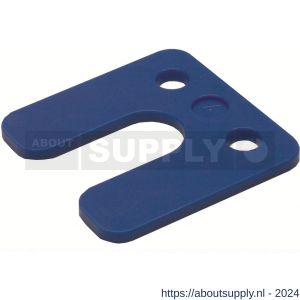 GB 34744 drukplaat met sleuf blauw 4 mm 70x70 mm kunststof in zakverpakking - S18000847 - afbeelding 1