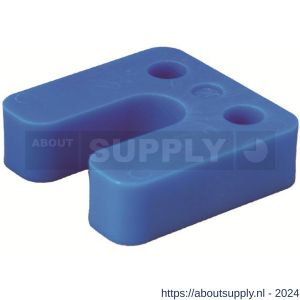 GB 34761 drukplaat met sleuf blauw 20 mm 70x70 mm kunststof in zakverpakking - S18000854 - afbeelding 1