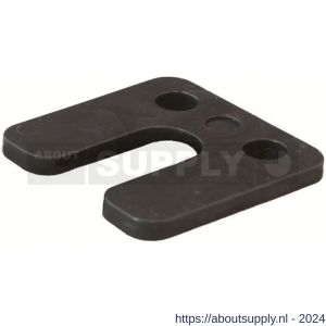 GB 34845 hogedrukplaat met sleuf 5 mm 70x70 mm zwart ABS in zakverpakking - S18000869 - afbeelding 1