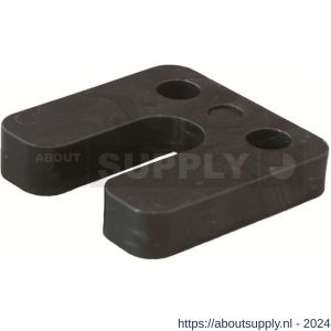 GB 34850 hogedrukplaat met sleuf 10 mm 70x70 mm zwart ABS in zakverpakking - S18000870 - afbeelding 1