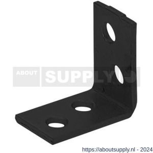 GB 824011 stoelhoek met barcode 25x25 mm 15x2 mm epoxy coating zwart - S18002897 - afbeelding 1