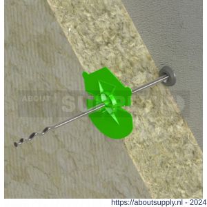 GB 341330 Uniclip isolatie bevestiging groen 65/75 mm PP - S18001582 - afbeelding 2