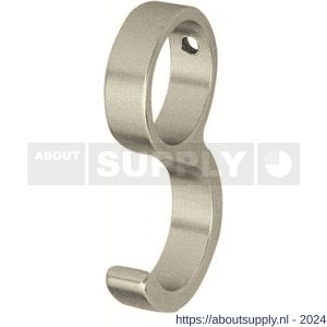 Hermeta 0591 schuifhaak voor ronde garderobebuis d=19 mm nieuw zilver EAN sticker - S20100397 - afbeelding 1