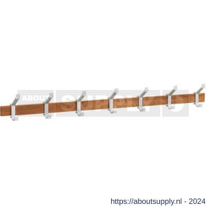 Hermeta 2684 wand garderobe kapstok serie A 7-haaks hout winkelverpakking - S20100623 - afbeelding 1