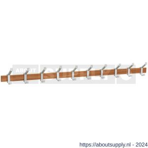 Hermeta 2685 wand garderobe kapstok serie A 10-haaks hout winkelverpakking - S20100625 - afbeelding 1