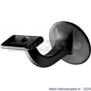Hermeta 3508 leuninghouder 75 mm vlakzadel M8 zwart EAN sticker - S20101707 - afbeelding 1