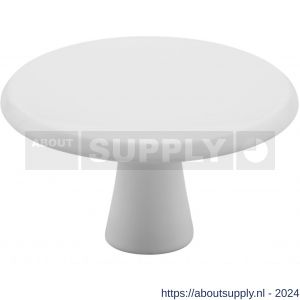 Hermeta 3753 meubelknop rond 40 mm met bout M4 wit EAN sticker - S20101072 - afbeelding 1