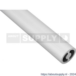 Hermeta 3850 koker doorvalbeveiliging rond-ovaal 28x26x3 mm aluminium wit per meter - S20100073 - afbeelding 1