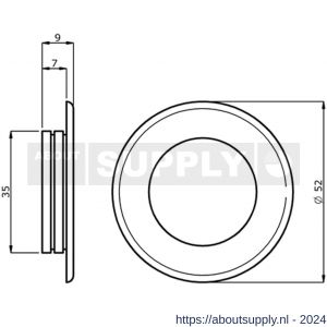 Hermeta 4554 schuifdeurkom rond 52 mm bieuw zilver EAN sticker - S20100182 - afbeelding 2
