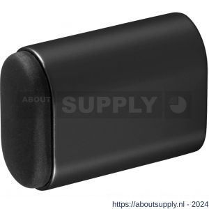 Hermeta 4702 deurbuffer ovaal 50 mm mat zwart EAN sticker - S20101966 - afbeelding 1