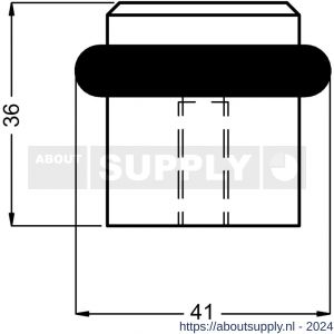 Hermeta 4735 deurbuffer vloer mat zwart EAN sticker - S20101970 - afbeelding 1