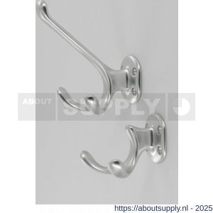 Hermeta 0028 garderobe hoed- en jashaak dubbel naturel - S20101845 - afbeelding 2