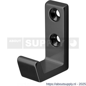 Hermeta 0555 jas- en handdoekhaak mat zwart - S20101541 - afbeelding 1