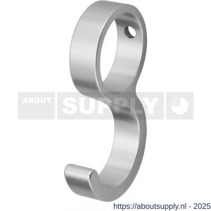 Hermeta 0591 schuifhaak voor ronde garderobebuis D=19 mm naturel - S20100393 - afbeelding 1