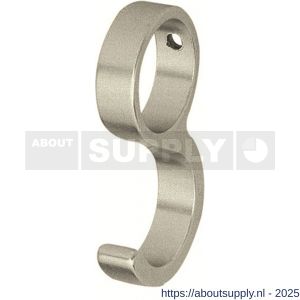 Hermeta 0591 schuifhaak voor ronde garderobebuis d=19 mm nieuw zilver - S20100394 - afbeelding 1