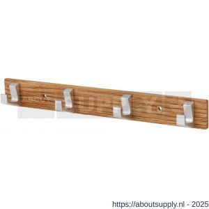 Hermeta 0654 handdoekrek 4 haaks hout-aluminium - S20100696 - afbeelding 1