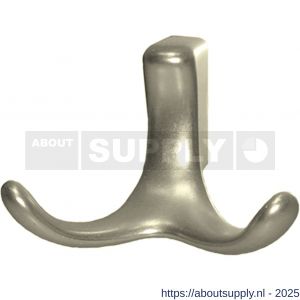 Hermeta 0830 garderobe jashaak dubbel nieuw zilver - S20100774 - afbeelding 1