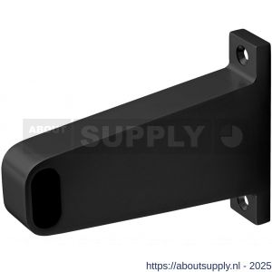 Hermeta 1050 garderobebuis steun eind Gardelux 1 type 3 mat zwart - S20101554 - afbeelding 1