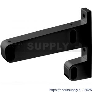 Hermeta 1090 garderobebuis steun eind links Gardelux 1 type 6 mat zwart - S20101570 - afbeelding 1