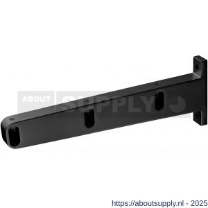 Hermeta 1110 garderobebuis steun eind links Gardelux 1 type 7A mat zwart - S20101582 - afbeelding 1
