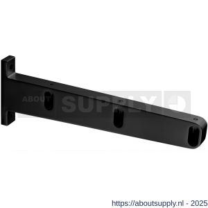 Hermeta 1111 garderobebuis steun eind rechts Gardelux 1 type 7A mat zwart - S20101584 - afbeelding 1