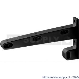 Hermeta 1140 garderobebuis steun eind links Gardelux 1 type 13 mat zwart - S20101594 - afbeelding 1