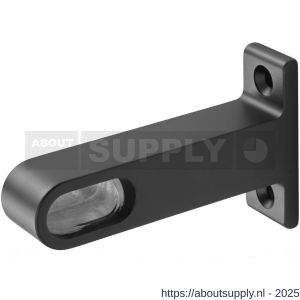 Hermeta 1190 garderobebuis plafondbevestiging steun eind Gardelux 1 mat zwart - S20101479 - afbeelding 1
