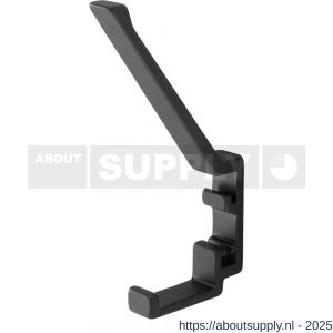 Hermeta 2082 garderobebuis hoed- en jashaak Gardelux 2 mat zwart - S20100391 - afbeelding 1