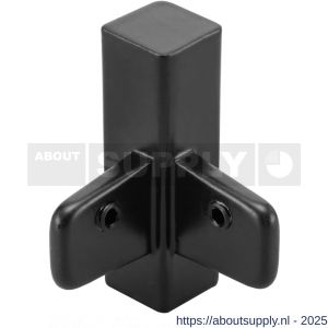 Hermeta 2141 garderobelijst hoek buiten Gardelux 2 voor lijst 2001 zwart - S20100356 - afbeelding 1
