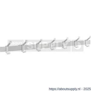 Hermeta 2684 wand garderobe kapstok serie A 7-haaks aluminium winkelverpakking - S20100622 - afbeelding 1
