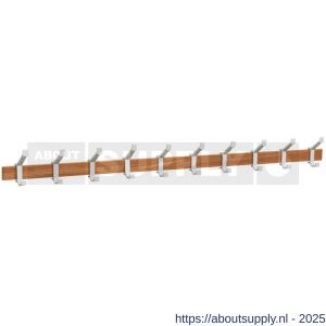 Hermeta 2685 wand garderobe kapstok serie A 10-haaks hout winkelverpakking - S20100625 - afbeelding 1