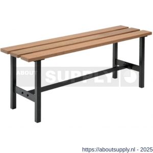 Hermeta 3020 zitbank Gardelux type 3 115 cm houten zitting zwart - S20101337 - afbeelding 1